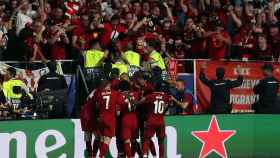 Una foto de los jugadores del Liverpool celebrando el gol que certificó la final de la Champions League / EFE
