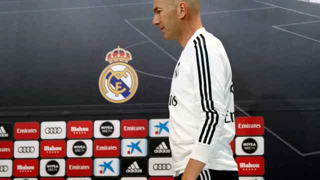 Zinedine Zidane en una rueda de prensa con el Real Madrid / EFE