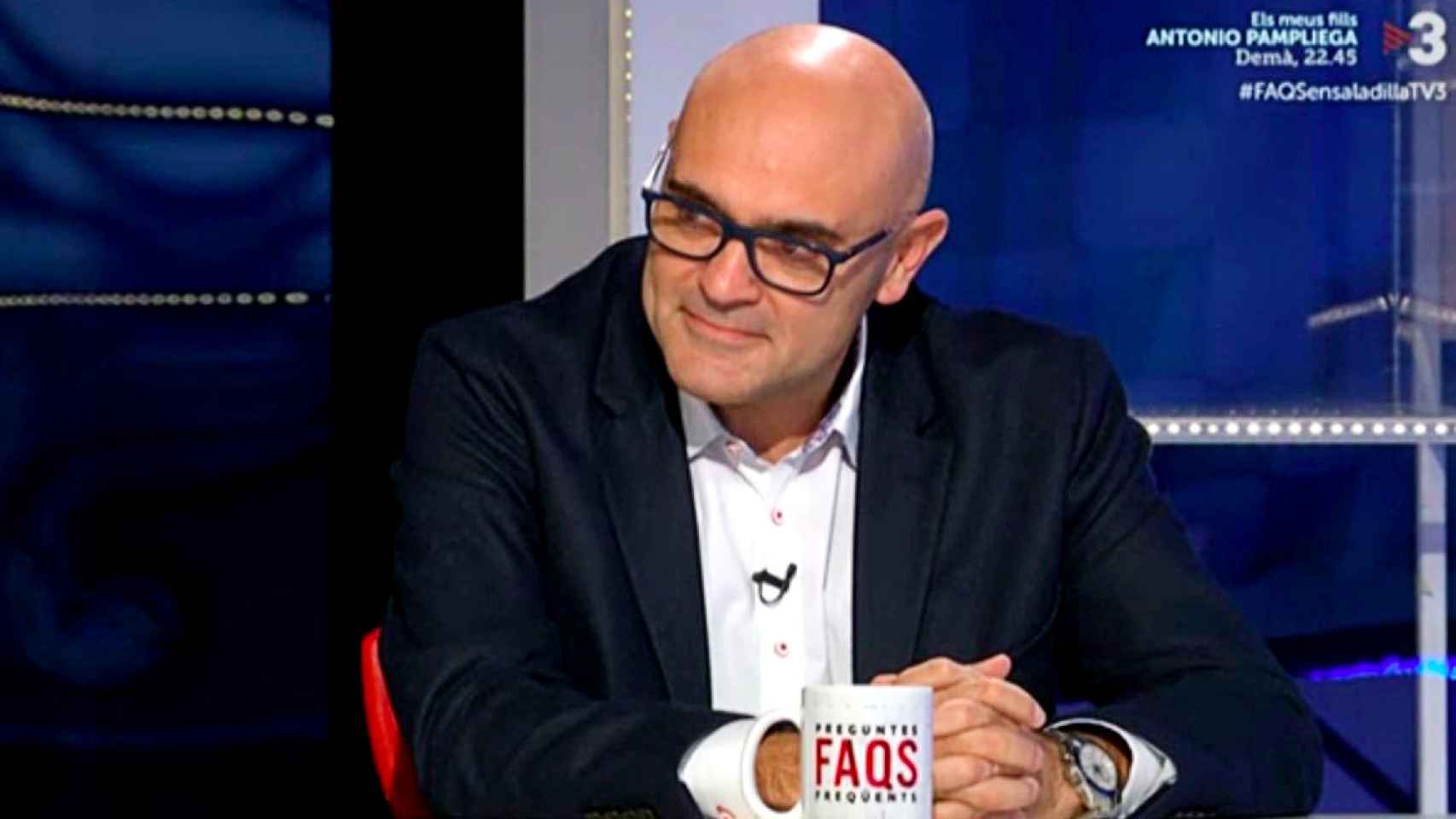El empresario independentista y 'exconseller' de ERC Xavier Vendrell, en el programa 'FAQs' de TV3