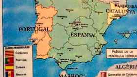El mapa en el que se cataloga a Cataluña como un país de la península / SCC