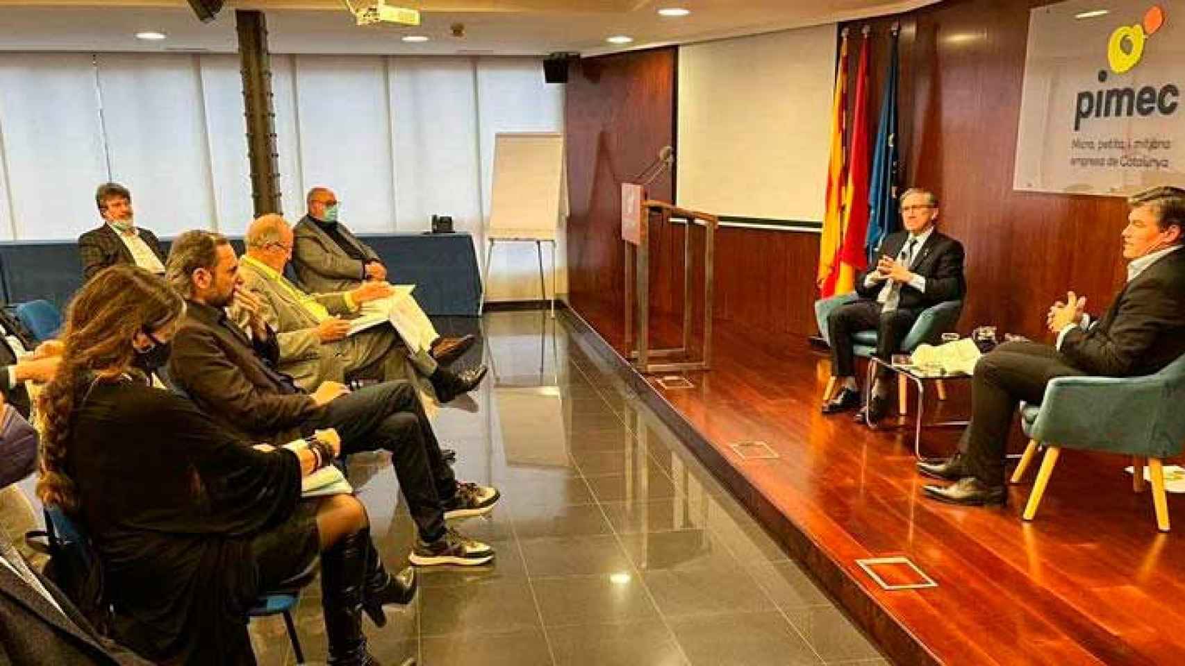 Reunión del conseller de Economía, Jaume Giró, con el Comité Ejecutivo de Pimec / EUROPA PRESS