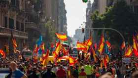 Manifestación de constitucionalistas en Barcelona el pasado octubre de 2017 / EFE