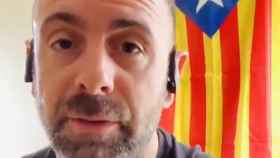 Rubén, líder del Movimiento pro-independencia de Cataluña, en el anuncio del golpe de Estado / TWITTER