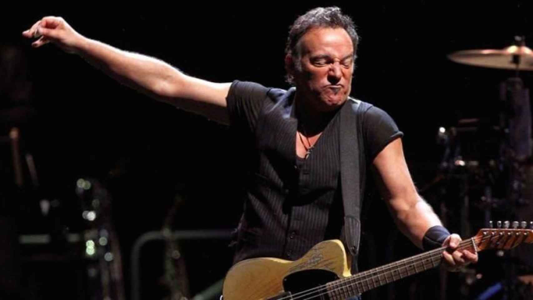 Bruce Springsteen durante su último concierto en San Sebastián.