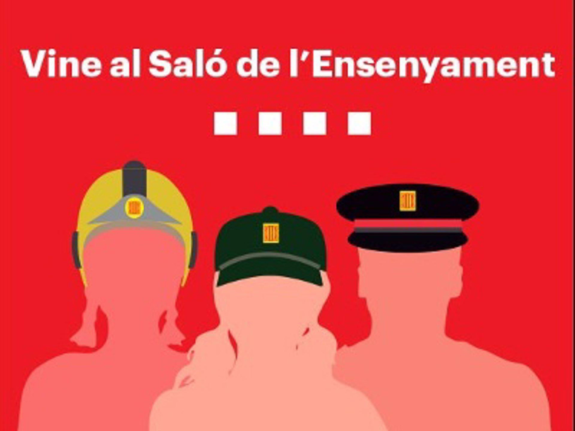 Folleto del stand conjunto de los cuerpos operativos de Catalunya en el Saló de l'Ensenyament / INTERIOR