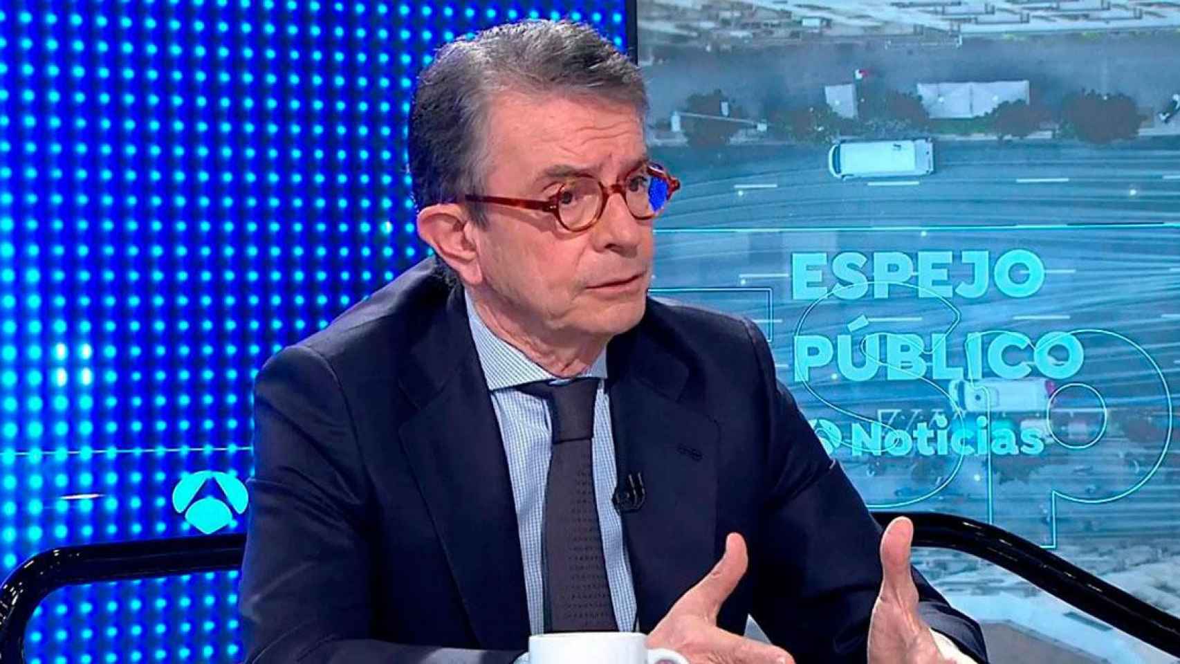El presidente de AC Hoteles, Antonio Catalán, en una entrevista en Antena 3 / A3TV