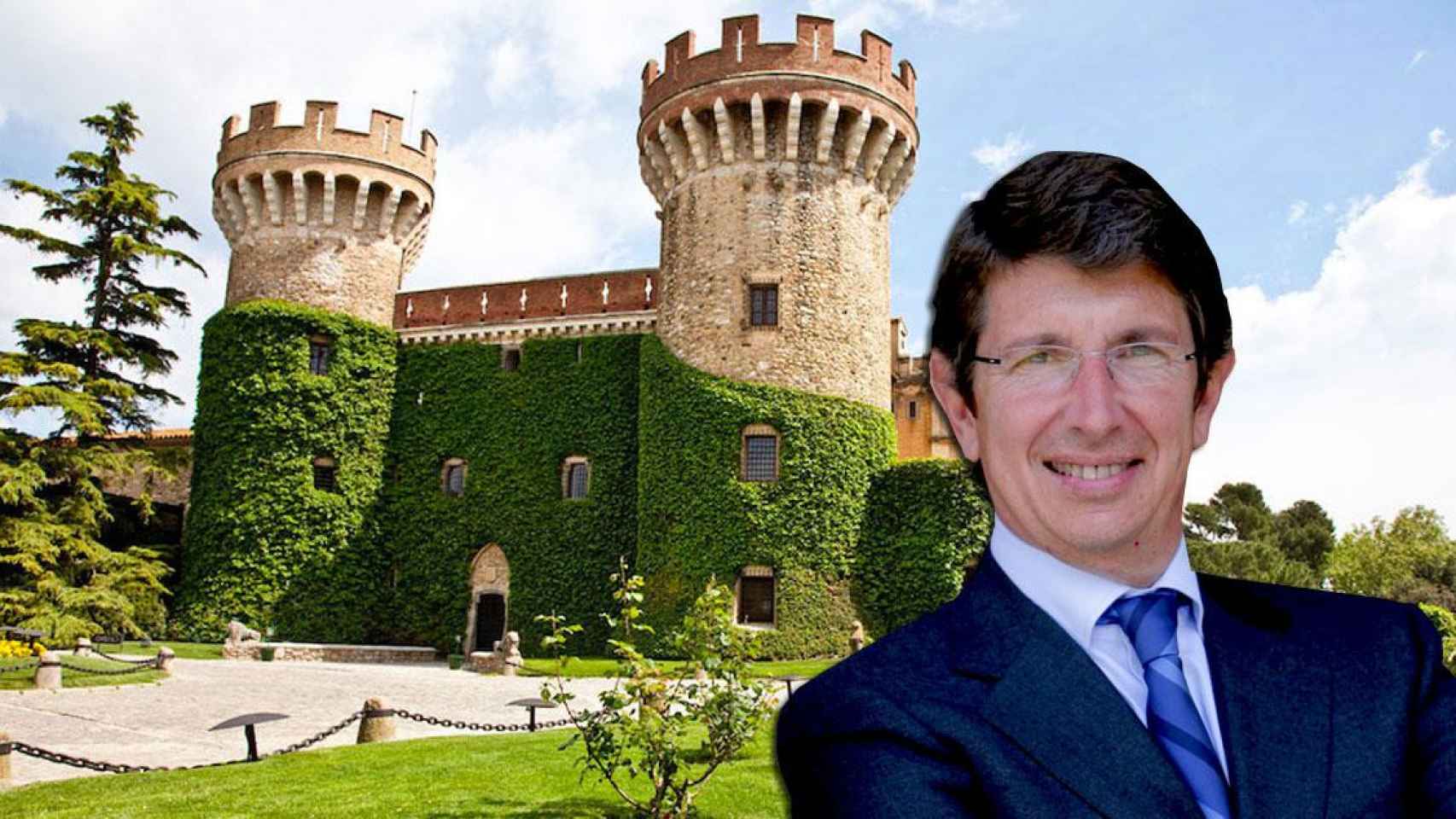 Javier Suqué Mateu, presidente del grupo Inverama junto a uno de los activos más conocidos de la holding, el castillo de Peralada / CG