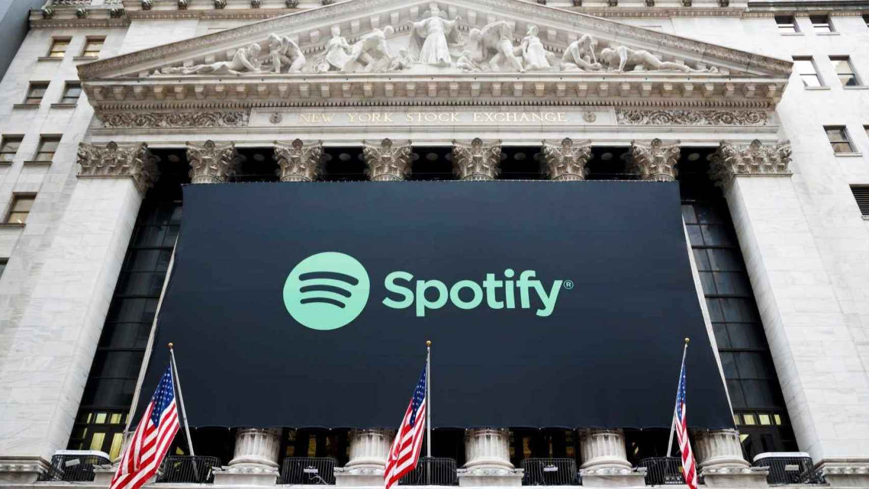 Una pancarta de Spotify en Wall Street / EFE