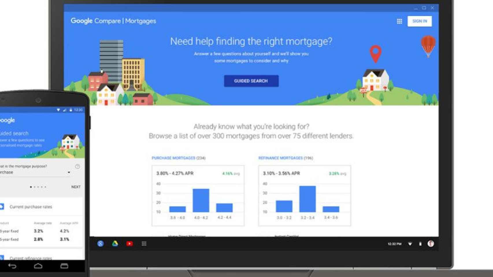 Comparador de hipotecas de Google.