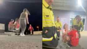 Seis bomberos rescatan a unas chicas atrapadas en un carrito de la compra / TIKTOK