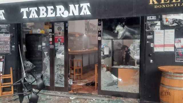 El bar ubicado en Pamplona que fue destrozado por los ultras del Barça / REDES