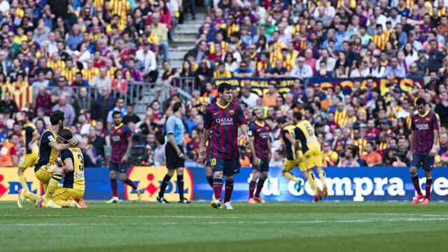 Leo Messi se lamenta el día que el Barça perdió la Liga 2013/14 contra el Atlético