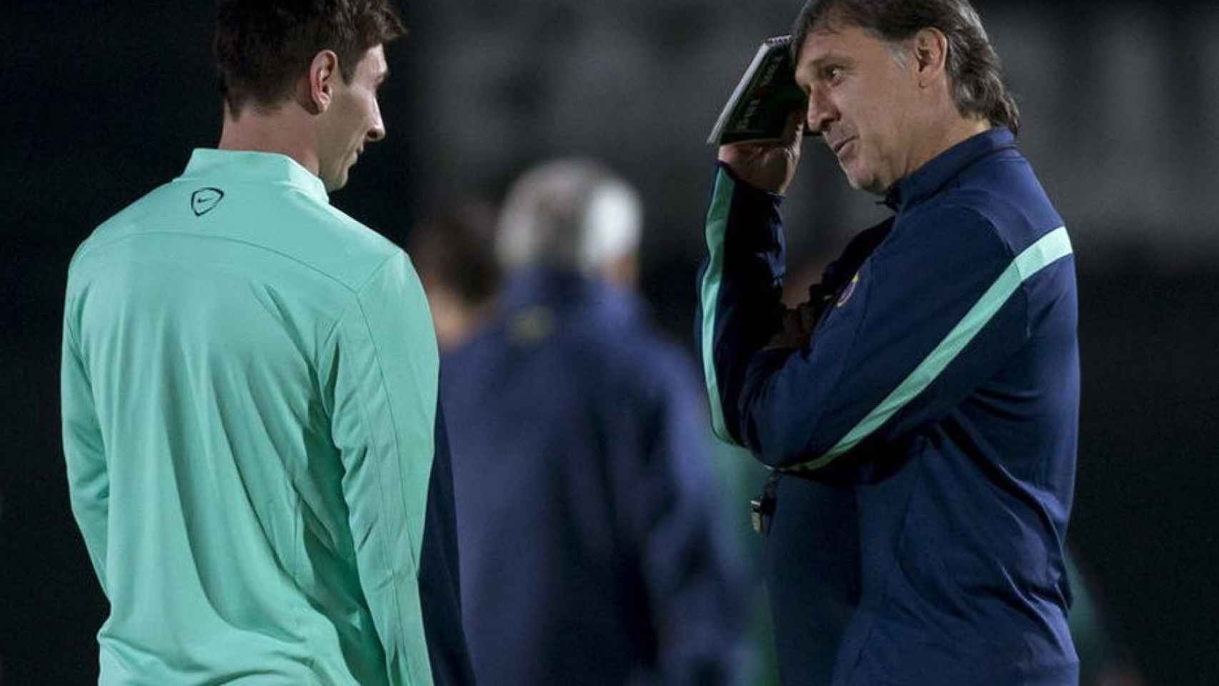 Leo Messi y Gerardo Martino durante su etapa como entrenador del Barça / EFE