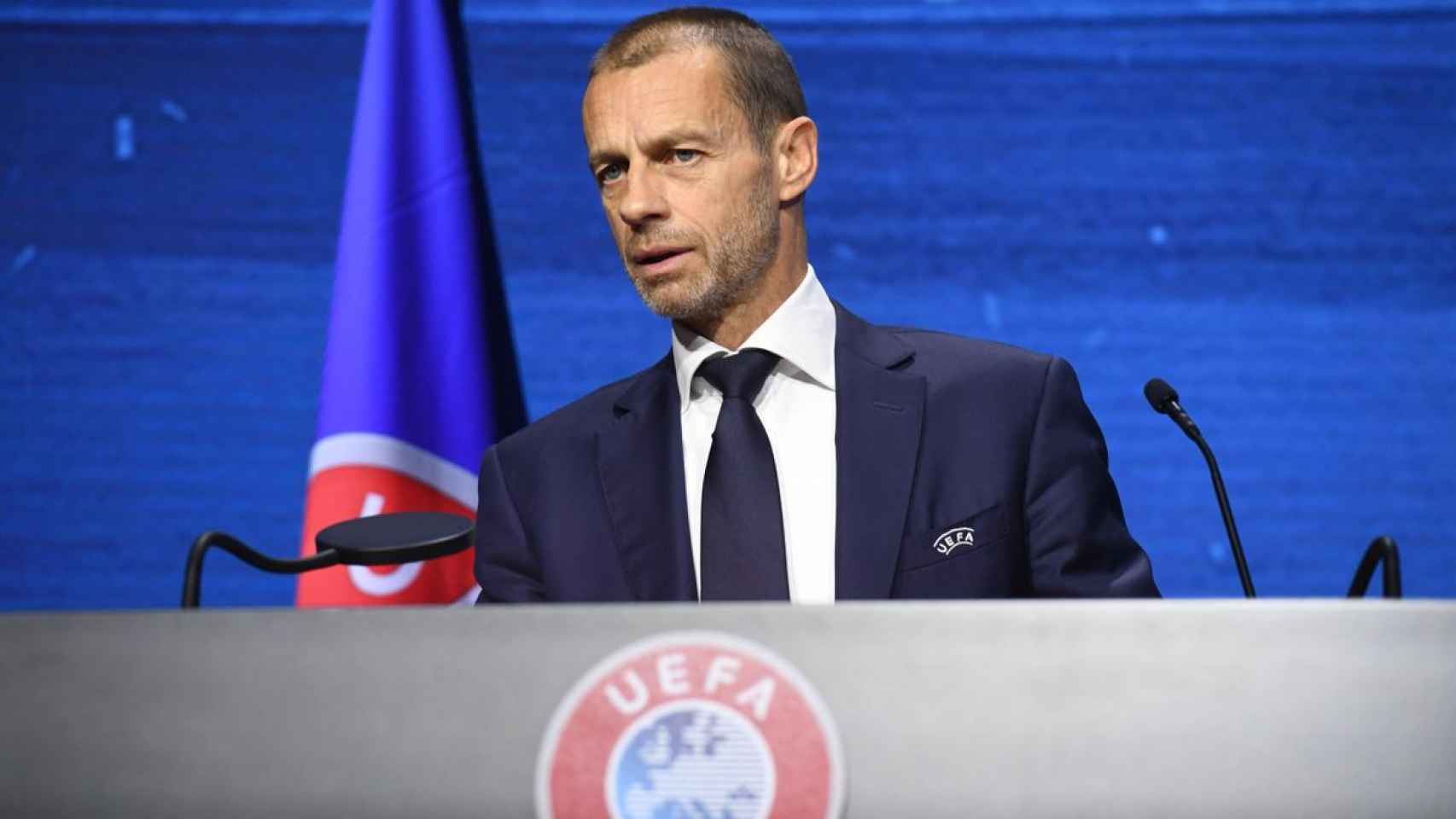 Aleksander Ceferin en un acto con la UEFA / EFE
