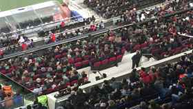 Homenaje a Sant Jordi y el Godó en el palco del Camp Nou