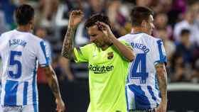 Messi en la última visita del Barça a Leganés / EFE