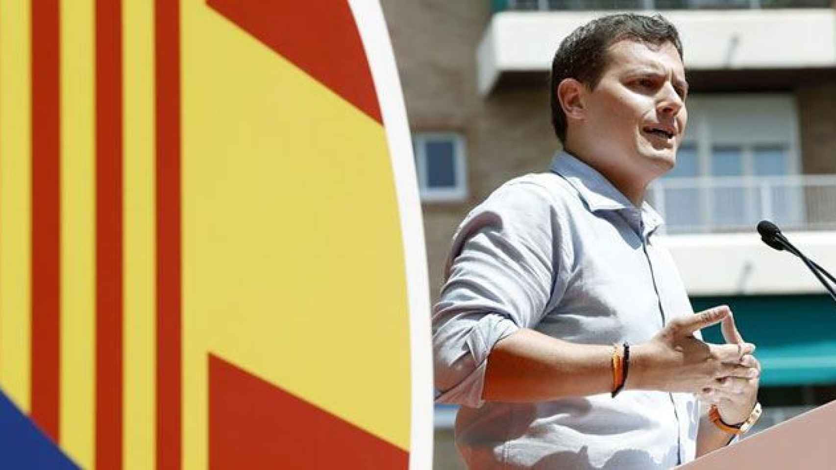 Albert Rivera, en el acto de proclamación de Arrimadas en Barcelona el domingo / EFE