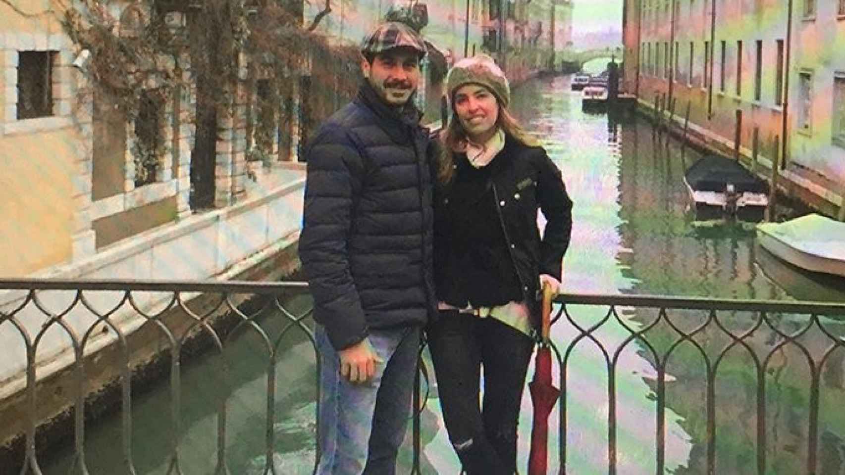 Patricia Mas y su marido Rubén Torrico, en Venecia, horas antes de que comenzara el juicio del 9N / INSTAGRAM