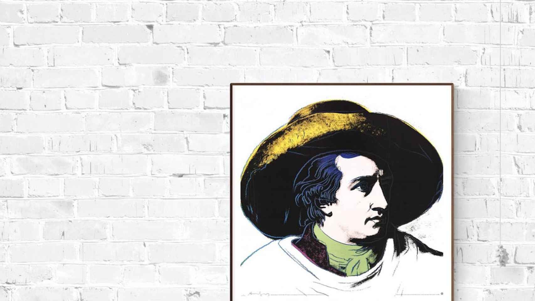 Retrato de Goethe hecho por Warhol a partir del lienzo 'Goethe en la Campania' de Johann Heinrich Wilhelm Tischbein