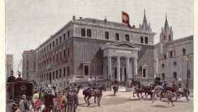 Ilustración del acto de inauguración del edificio de la Real Academia Española (1894) / JUAN COMBA