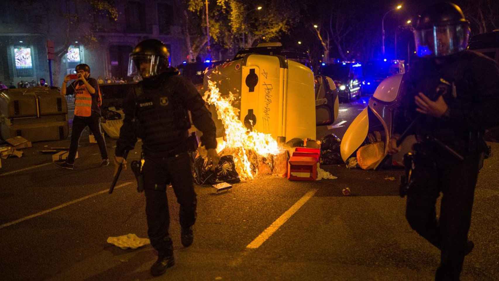 Los daños causados en manifestaciones como la de Urquinaona en 2019 son analizados por PSC-Units en un plan policial alternativo al de la CUP / EUROPA PRESS
