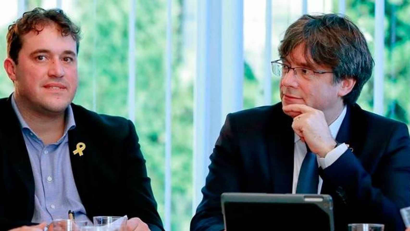 David Bonvehí (i), presidente del PDeCAT, y Carles Puigdemont (d), impulsor de La Crida / EFE