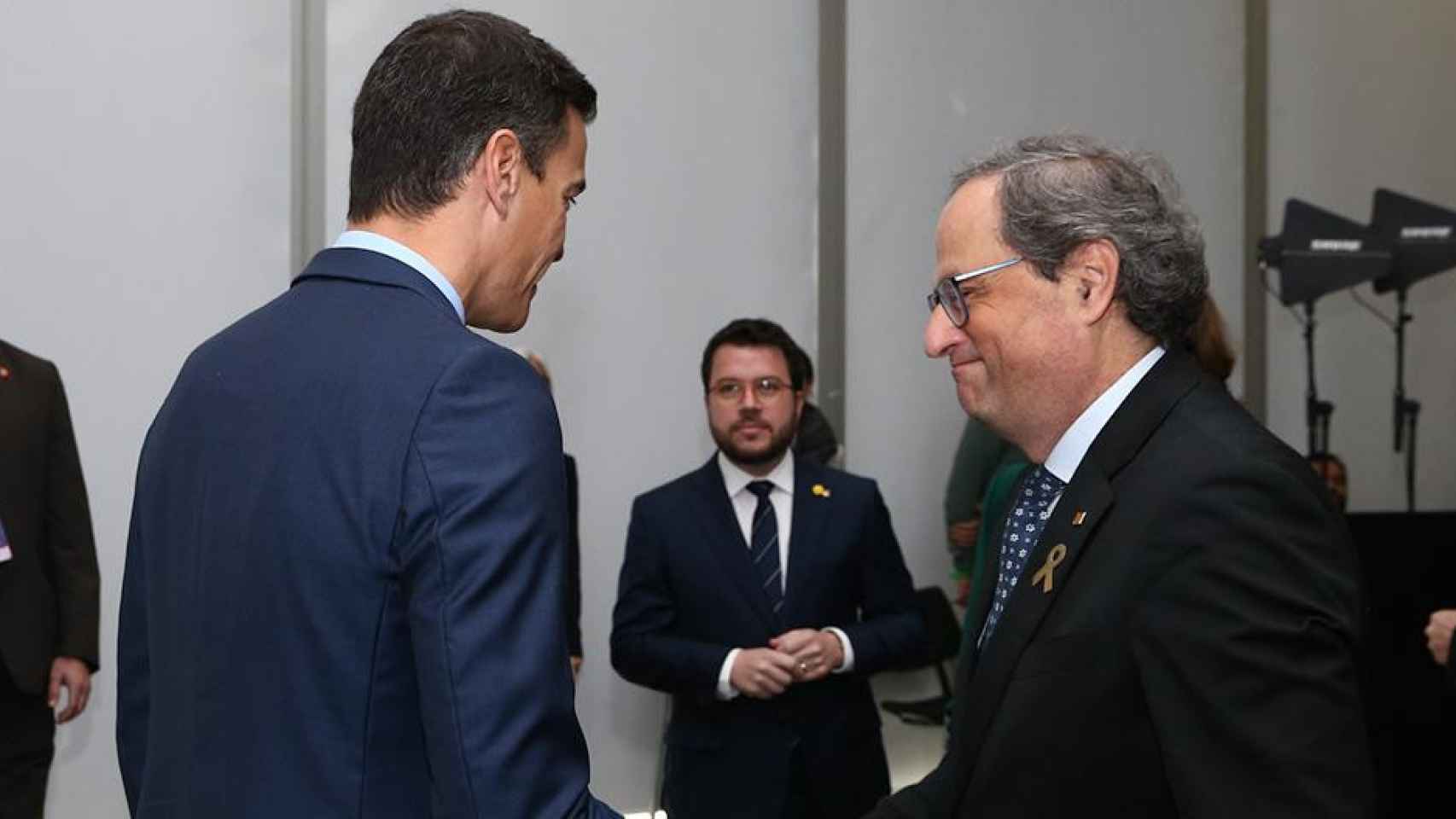 El presidente del Gobierno en funciones, Pedro Sánchez, y el presidente de la Generalitat, Quim Torra / EP
