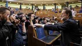 Mariano Rajoy fue el protagonista de la sesión de ayer tras su acuerdo con el PNV / EFE