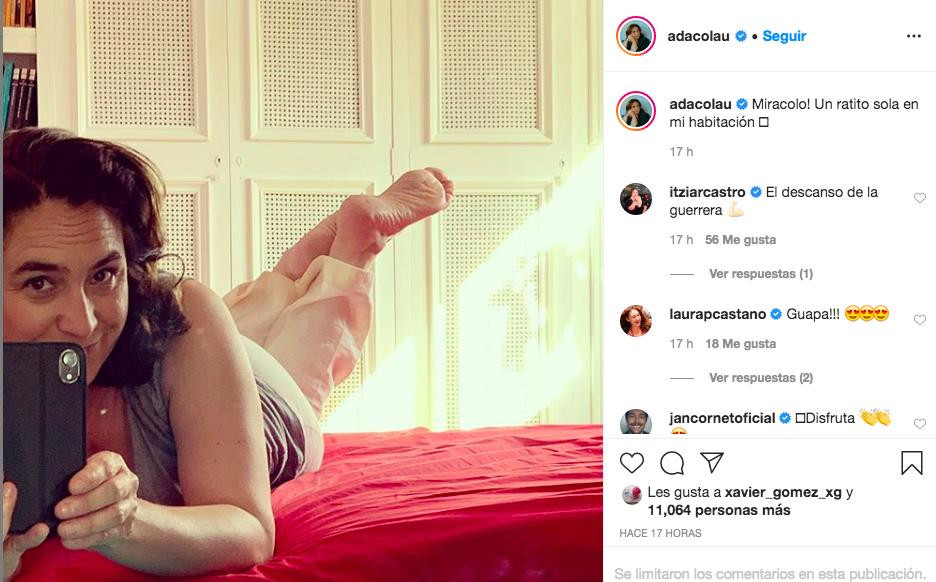 El selfie que Ada Colau ha colgado en su Instagram / INSTAGRAM
