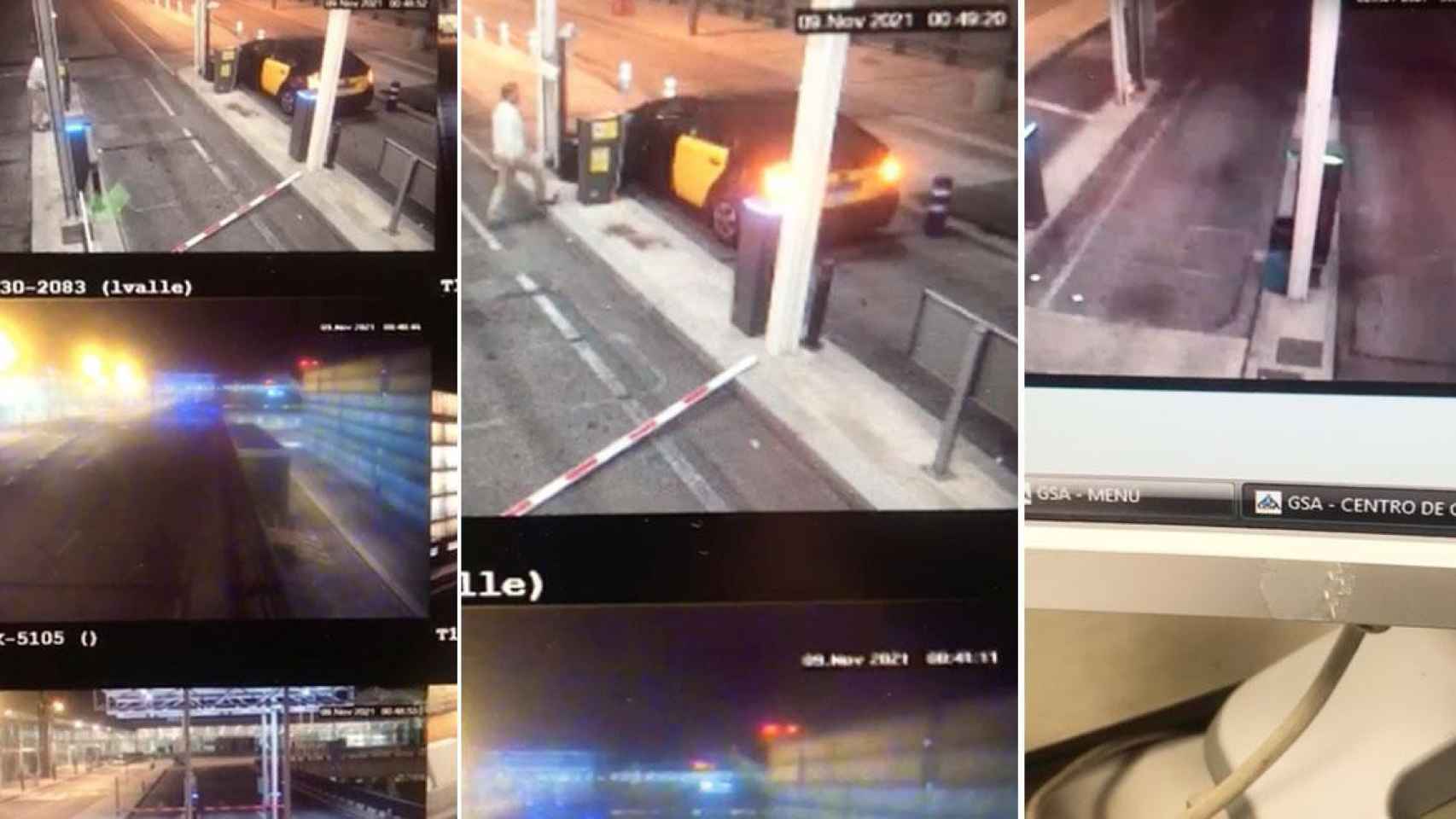 Imágenes del ataque de un falso conductor al párking del aeropuerto de El Prat / CG