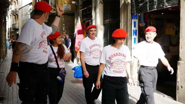 Miembros de los Guardian Angels patrullando esta semana en Barcelona / GUARDIAN ANGELS