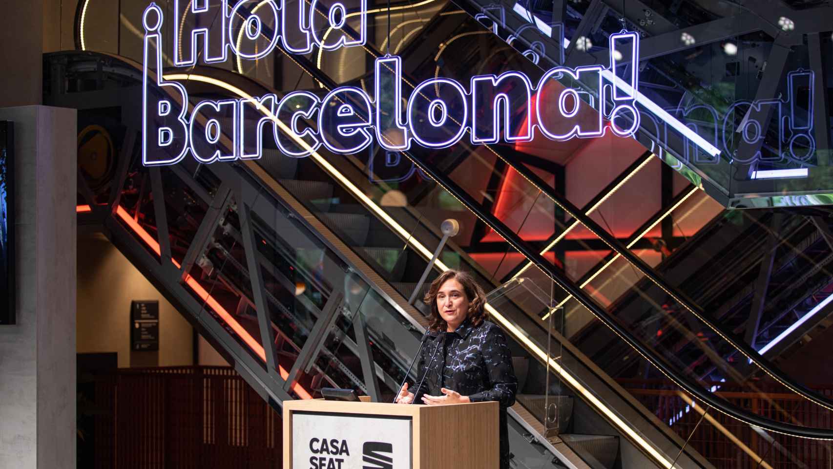 La alcaldesa de Barcelona, Ada Colau, durante la inauguración de Casa Seat / EUROPA PRESS