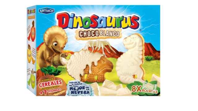 Un paquete de galletas Dinosaurus de Artiach