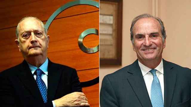 Juan José Brugera (i), presidente del Círculo de Economía, y Joaquim Gay de Montellà (d), el líder de Foment del Treball / FOTOMONTAJE DE CG