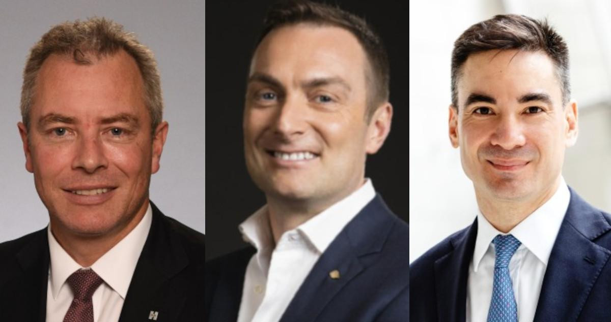 Simon Dixon, Craig Beattie y Matthew Bishop (por este orden), ejecutivos vinculados al grupo propietario de Mandarin Oriental