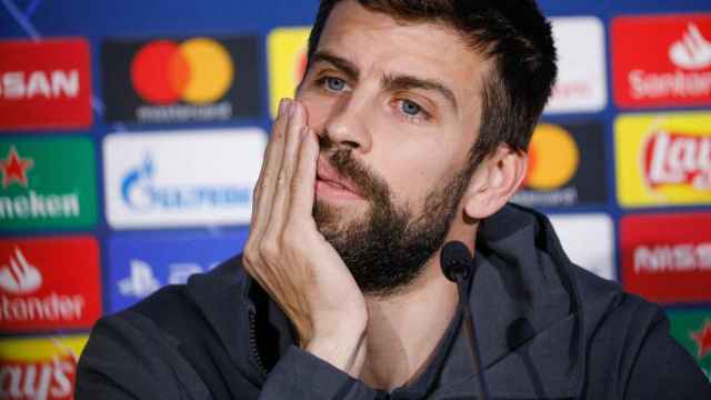 El futbolista del F.C. Barcelona, Gerard Piqué, en rueda de prensa / EP