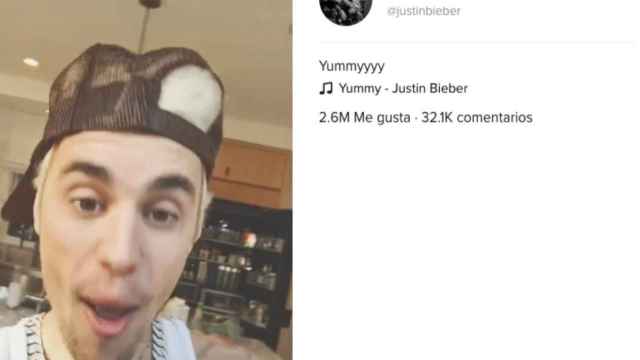 Justin Bieber en uno de los vídeos publicados en su TikTok