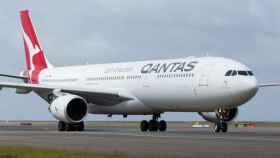 Una foto de archivo de un avión de la aerolínea Qantas que ha realizado el viaje con biocombustible