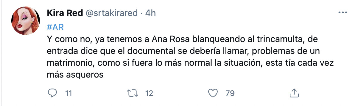 Un espectador critica las declaraciones de Ana Rosa / TWITTER