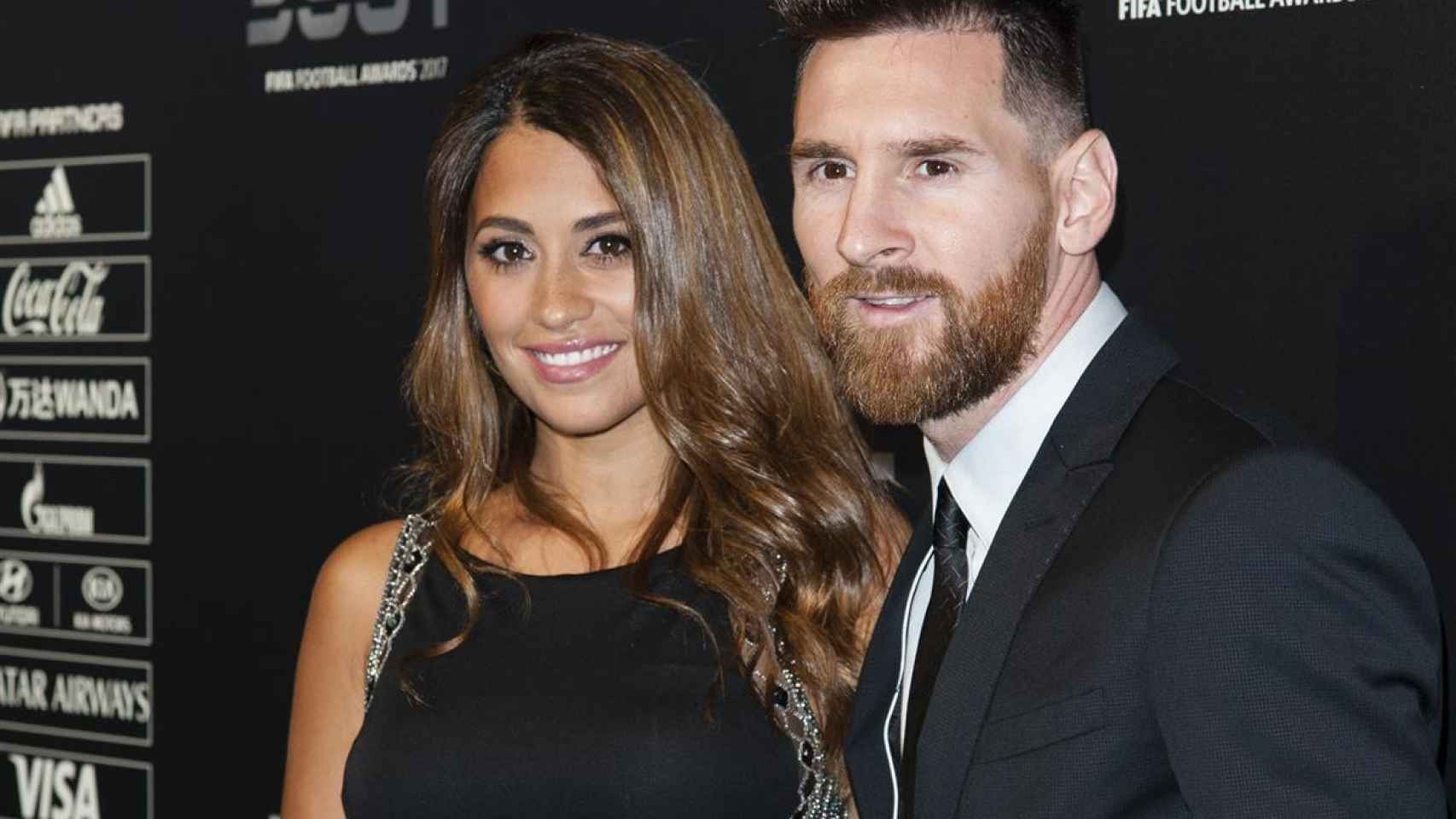 Antonella Roccuzzo y Leo Messi en la gala The Best : EFE