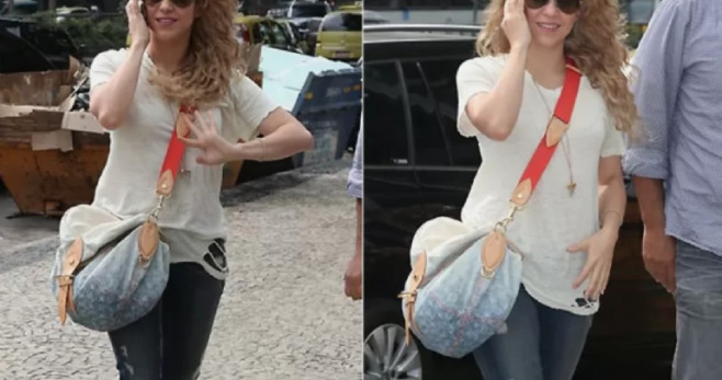 Shakira junto a su bolso / Revista QUEM