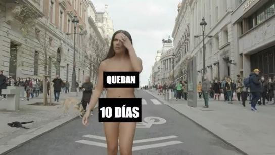 Cristina Pedroche desnuda en la Puerta del Sol  / REDES
