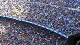 Pañuelos en el Camp Nou durante el Barça-Eibar / Redes