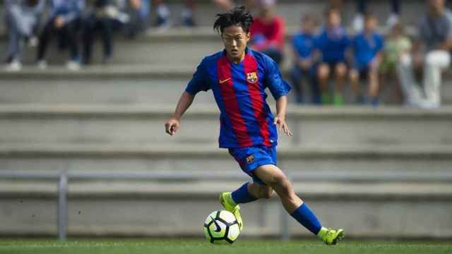 Una foto de archivo de Lee Seung Woo, exjugador del Barça afectado por la sanción FIFA / FCB