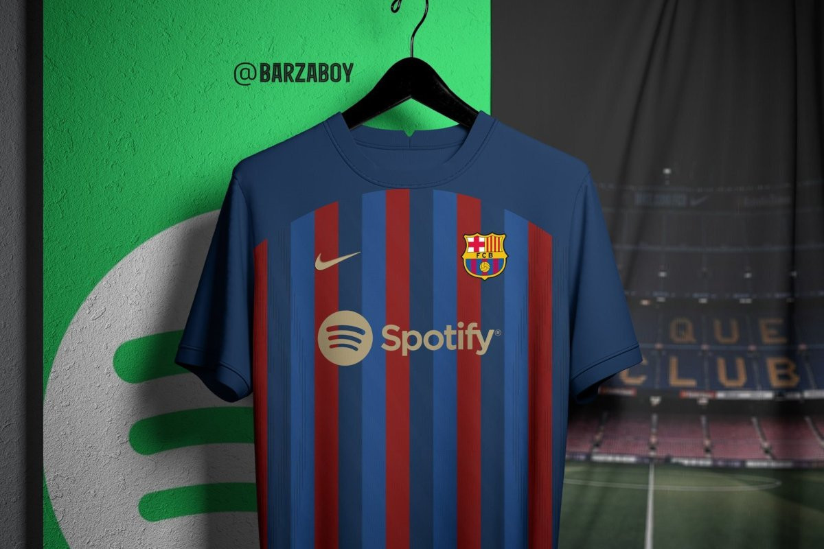 Posible nueva camiseta del Barça con el logo de Spotify / REDES