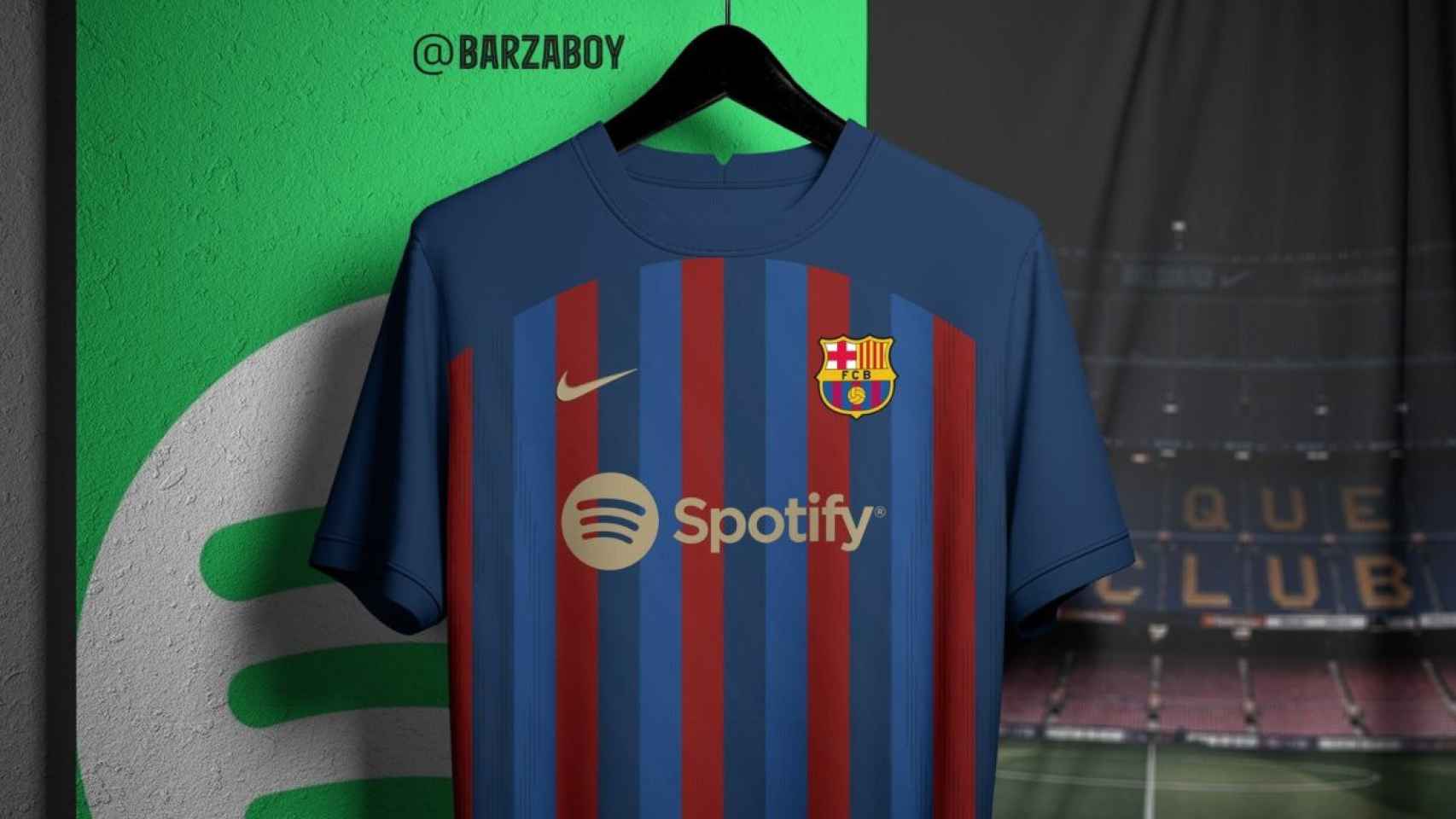 Posible nueva camiseta del Barça con el logo de Spotify / REDES