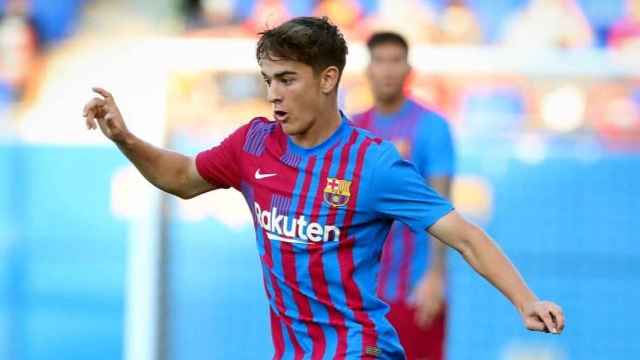 Gavi, en un partido de la reciente pretemporada del Barça / FCB