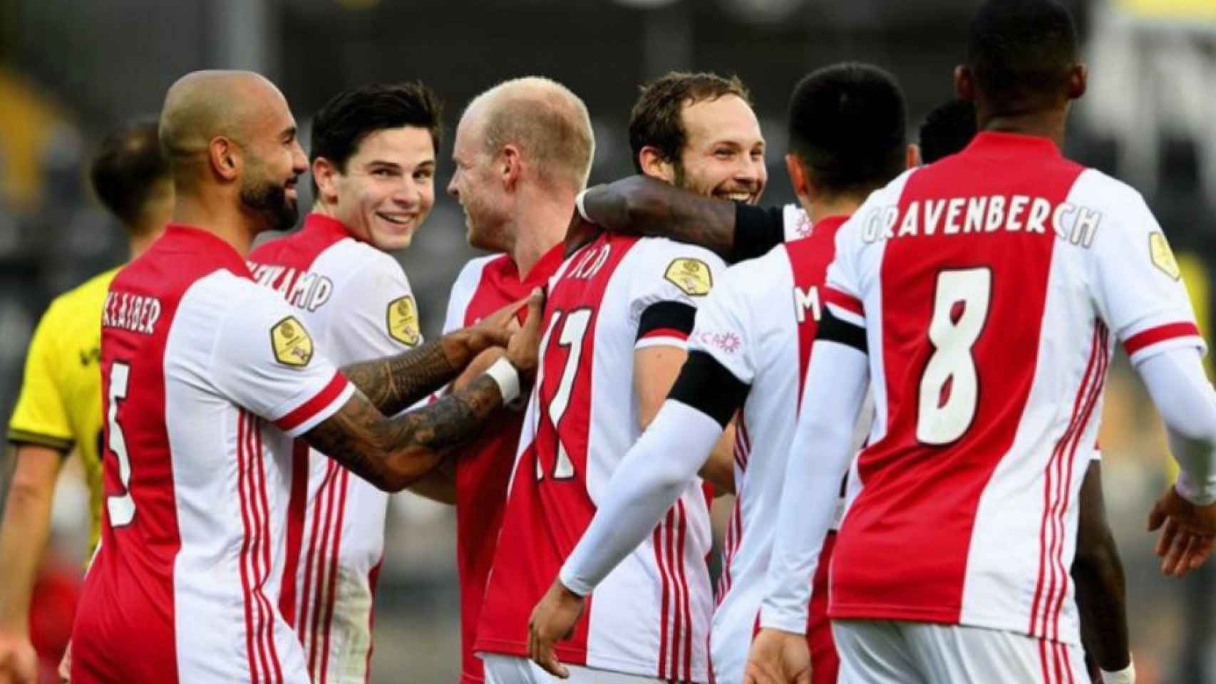 Los jugadores del Ajax, celebrando un triunfo en la Eredivisie 2021-22 / EFE