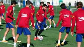 Los jugadores del Barça en una entrenamiento | FCB