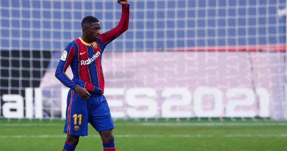 Dembelé, celebrando un gol con el Barça | EFE